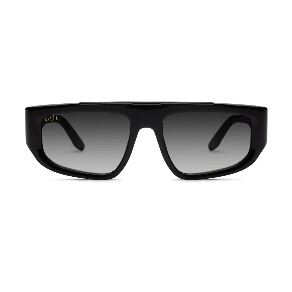 9FIVE X01 Matte Black Sunglasses GRADIENT Lenses Flat Top Frame Luxury Trending